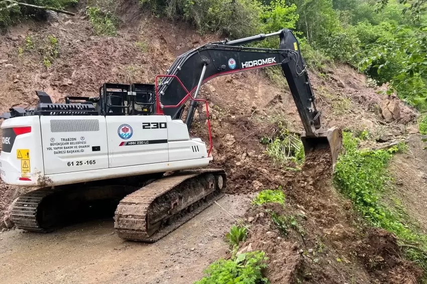 Trabzonda sel ve heyelan seferberliği