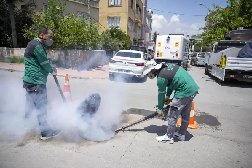 Mersinde kurban kesim alanlarında hijyen çalışması
