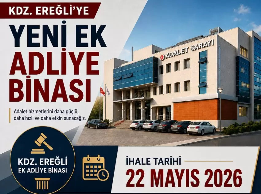 Kdz.Ereğli Adliyesi ek binası ihalesi 22 Mayısta yapılacak