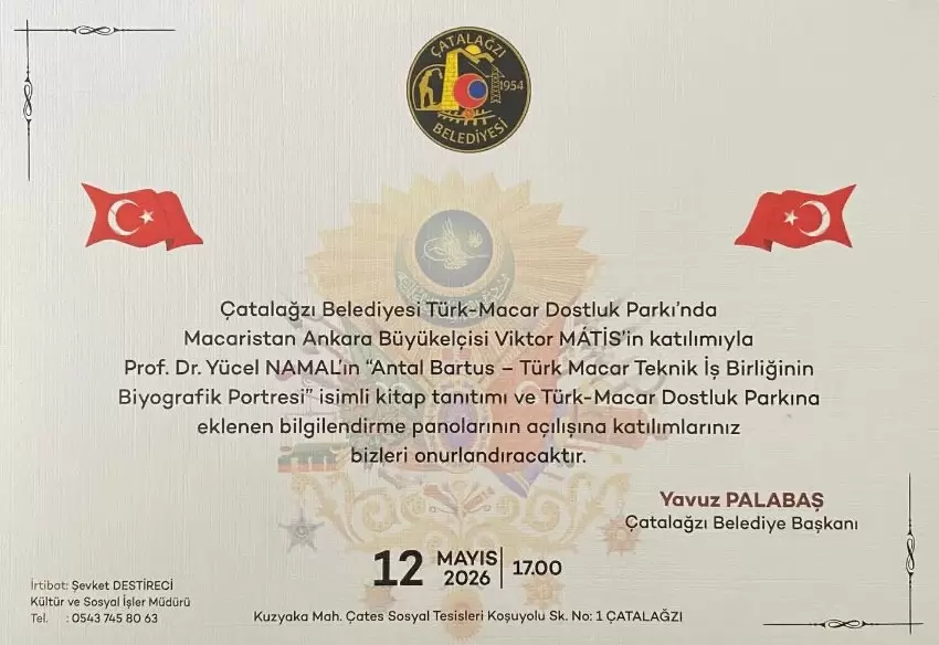 Türk-Macar Dostluk parkı açılıyor