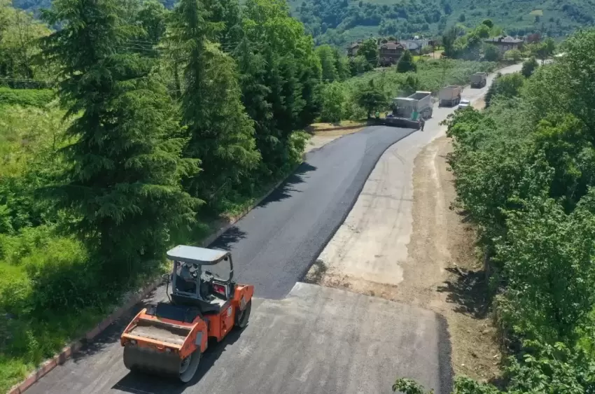 Orduda Çatalpınar Göller Mahallesi yolu asfaltlandı