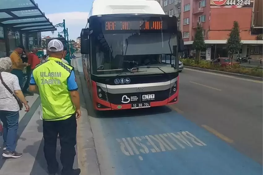 Balıkesirde toplu taşıma araçlarına sıkı denetim
