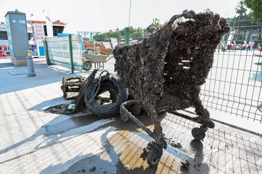 Mersinde Dünya Çevre Haftasında deniz tabanı temizliği