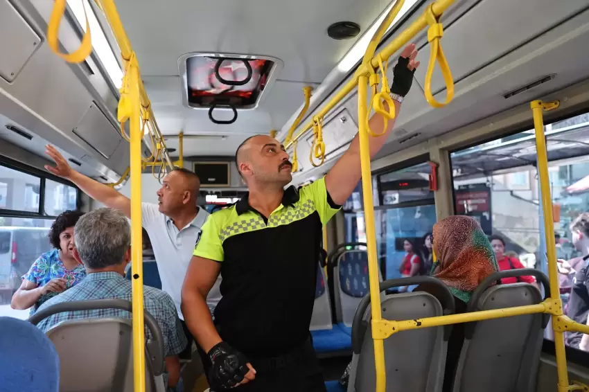 Antalyada halk otobüslerine klima denetimi