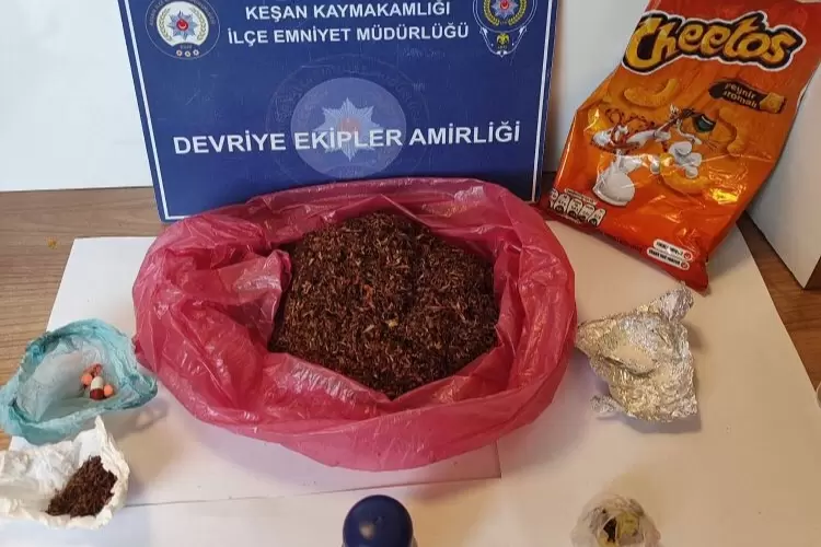 Edirne Keşanda cips paketinden çıkanlar şaşırttı