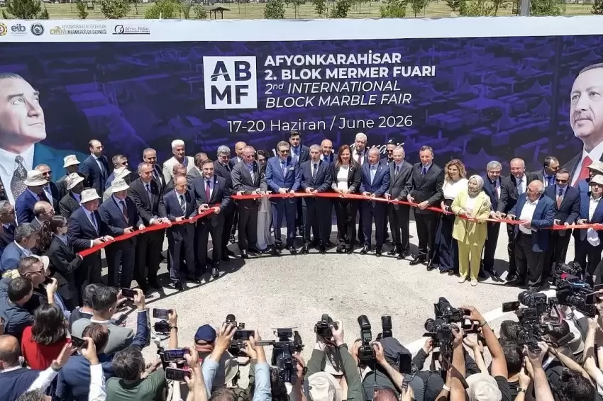 Afyonkarahisar Blok Mermer Fuarı kapılarını açtı... 183 yabancı alıcı Türkiyede