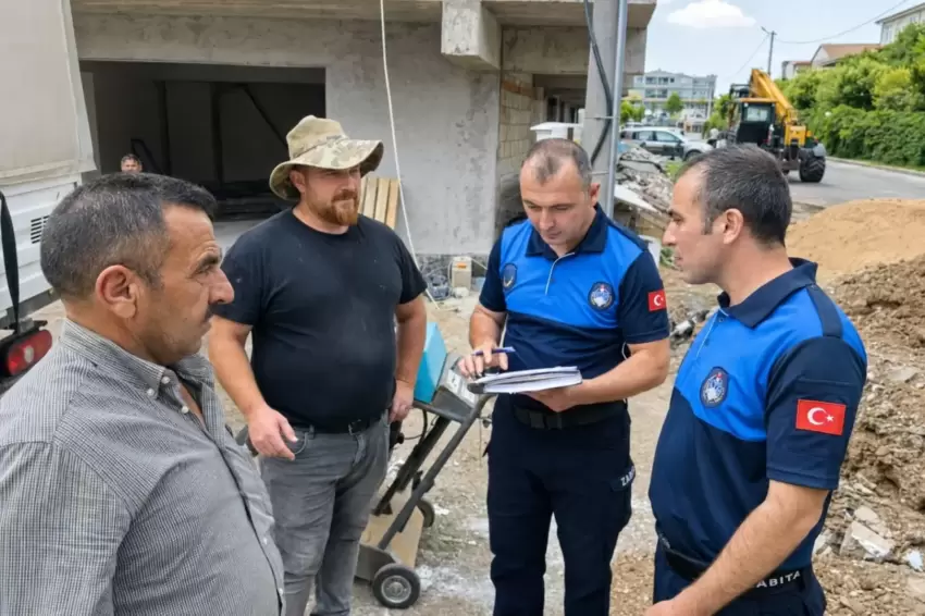 Bursa Gemlikte inşaat ve gürültüye sınav molası