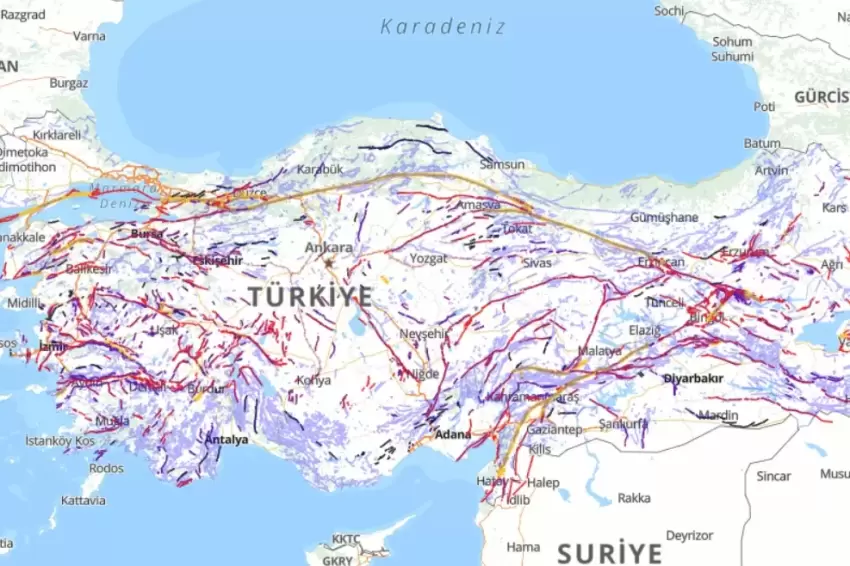 Türkiyenin diri fay haritası güncellendi... Diri faylar 700e yükseldi