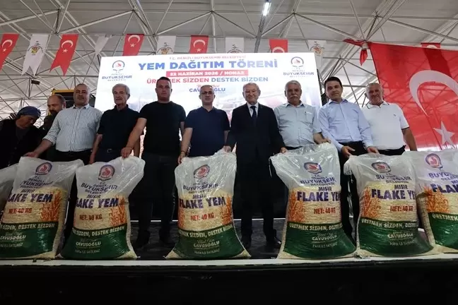 Denizlide üreticiye yem desteği