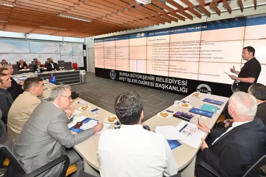 Bursanın afet planı AKOMda masaya yatırıldı