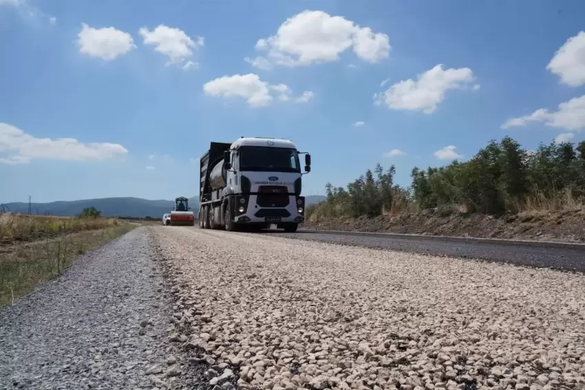 Balıkesirde Manyas-Susurluk yol çalışması başladı