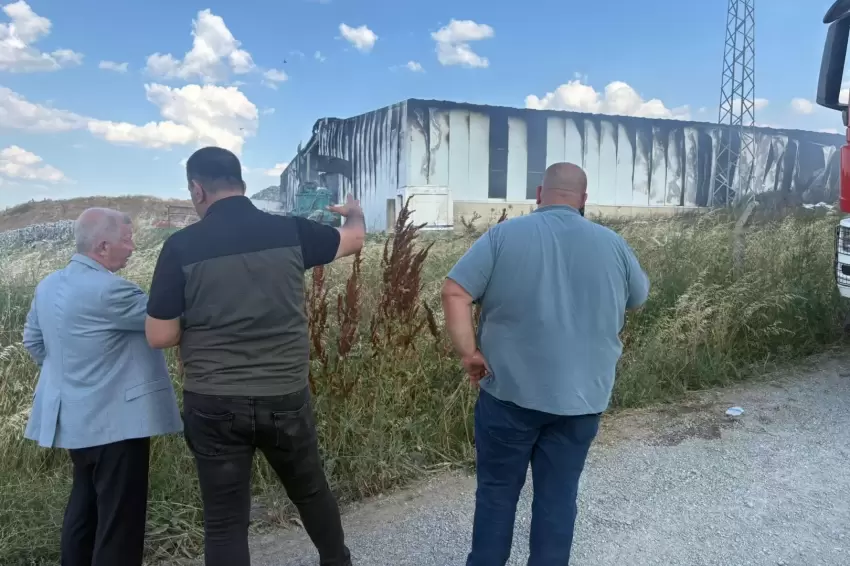 Keşanda katı atık bertaraf tesisinde yangın