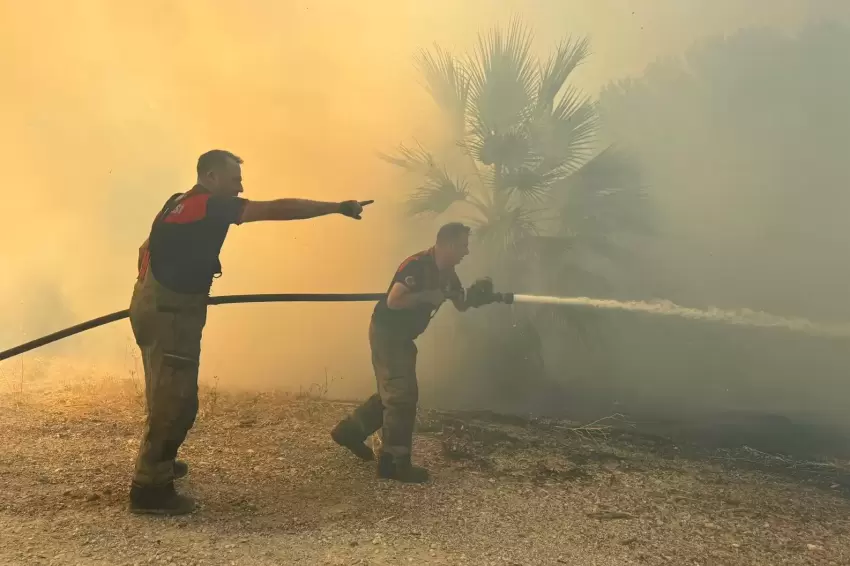 İzmir Menemende yangına hızlı müdahale