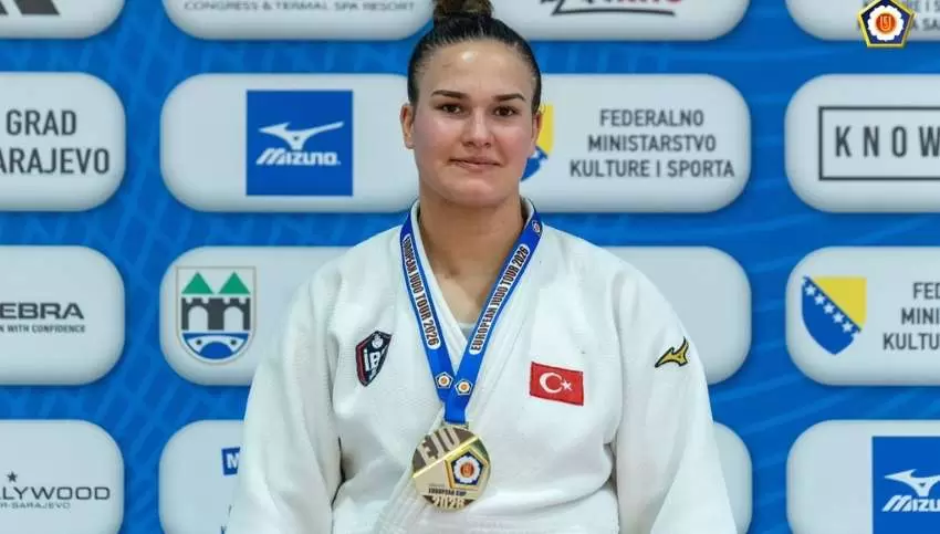 BEUNlu Milli Judocu Gülenaydan Avrupada Altın Zafer