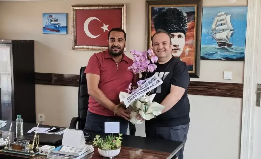 Orhanlar Mahallesi Muhtarı Ercan Berberkayardan Su Ürünleri Kooperatifine Hayırlı Olsun Ziyareti
