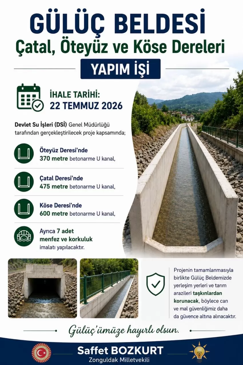 Gülüç Beldesine dev hizmet.. Milletvekili Bozkurt açıkladı