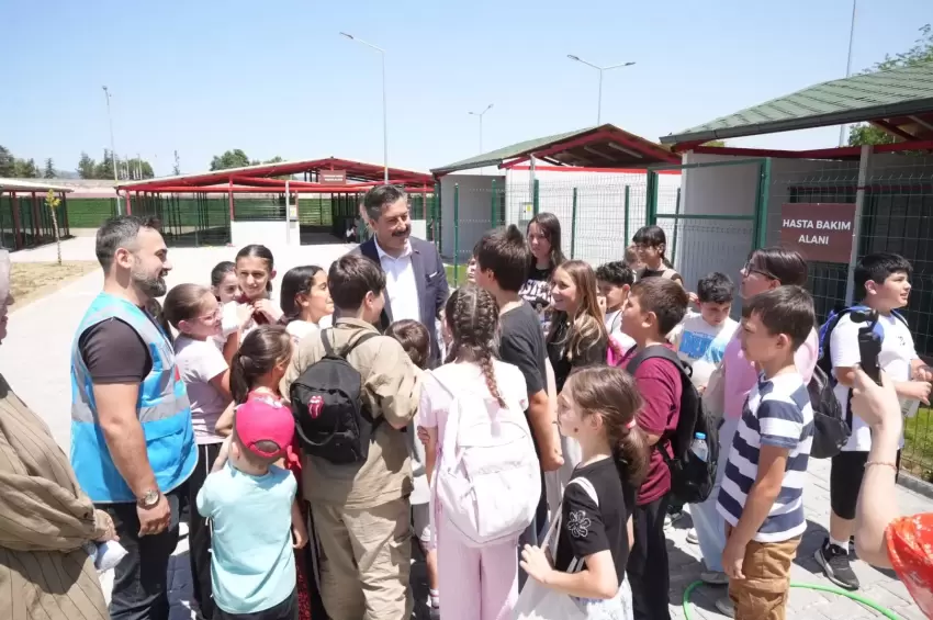 Bursada Yenişehir Hayvan Bakımevi ve Doğal Yaşam Alanı çocuklara kapılarını açtı