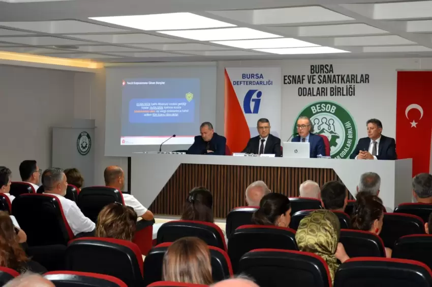 Bursa esnafı bilgilendirildi... Vergi borçlarında düşük oranlı tecil faizi ile taksitlendirme imkanı