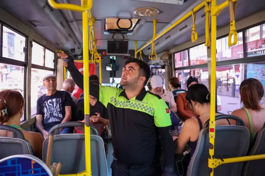 Antalyada toplu taşımada klima denetimleri sürüyor