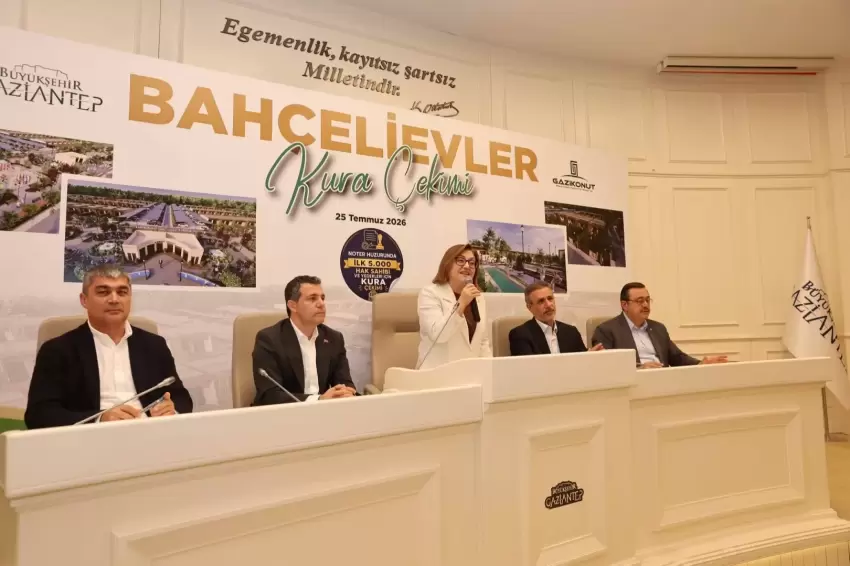 Gaziantep Bahçelievlerde kura heyecanı