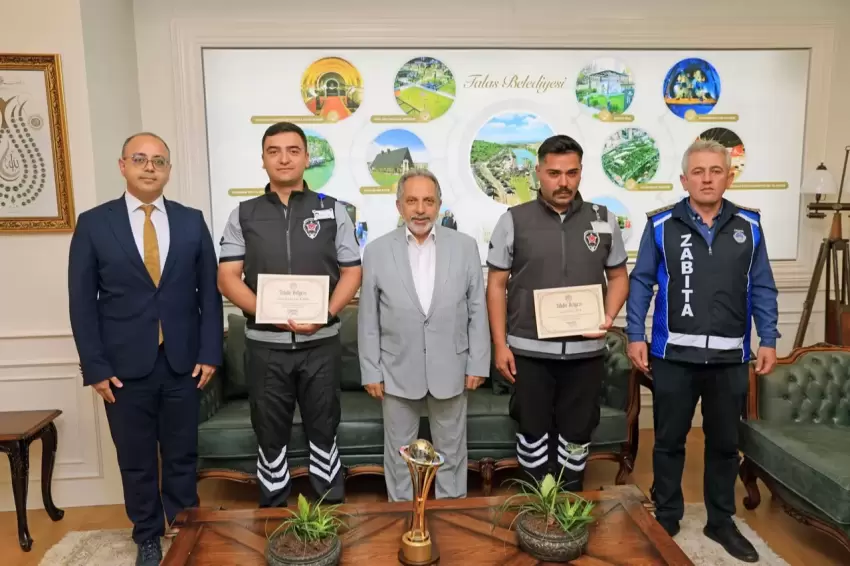 Kayseri Talasta dürüstlük ödüllendirildi
