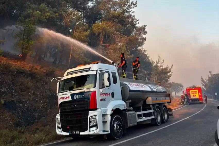Kocaeliden Balıkesire yangın desteği