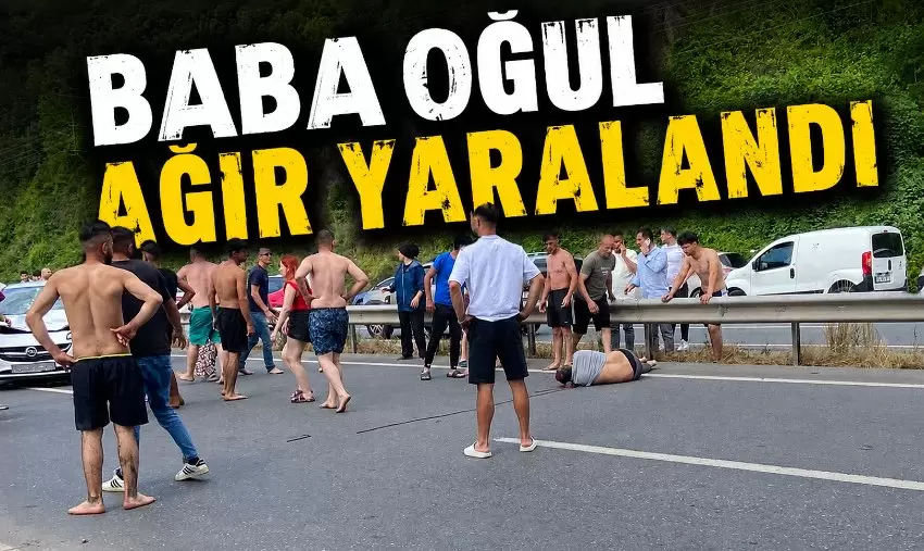 Plajlar mevkiinde feci kaza: Baba ile 3 yaşındaki oğlu ağır yaralandı