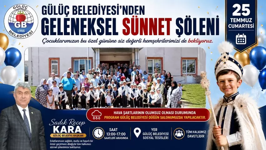 Gülüç Belediyesinden Geleneksel Sünnet Şölenine davet
