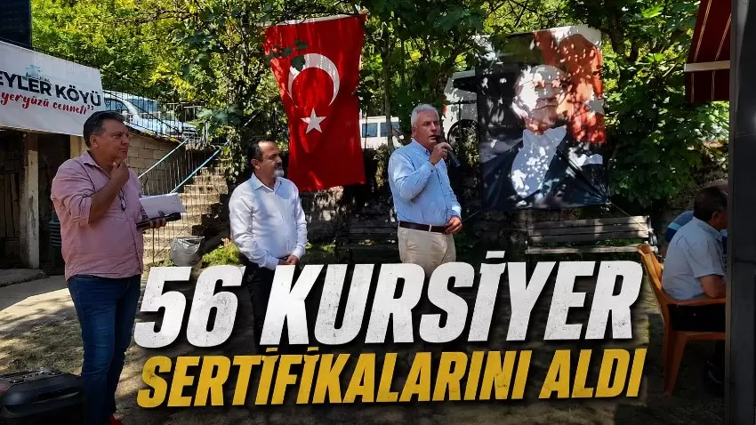 Hasbeyler köyünde 56 kursiyer arıcılık sertifikası almaya hak kazandı
