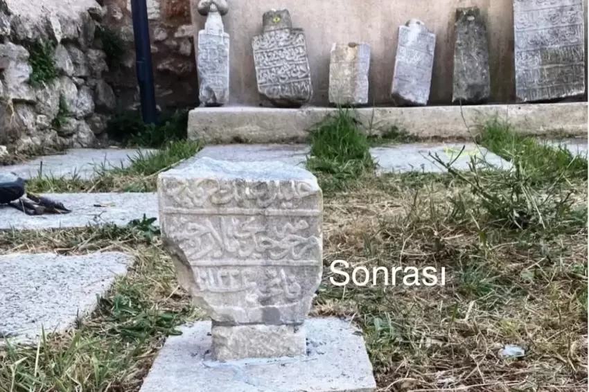 İstanbulda tarihi mezar taşlarına saldırı sonrası restorasyon