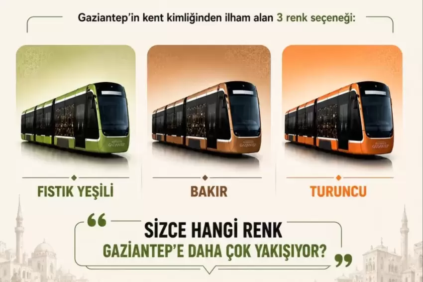 Gaziantepliler tramvay renklerini kendileri netleştirecek