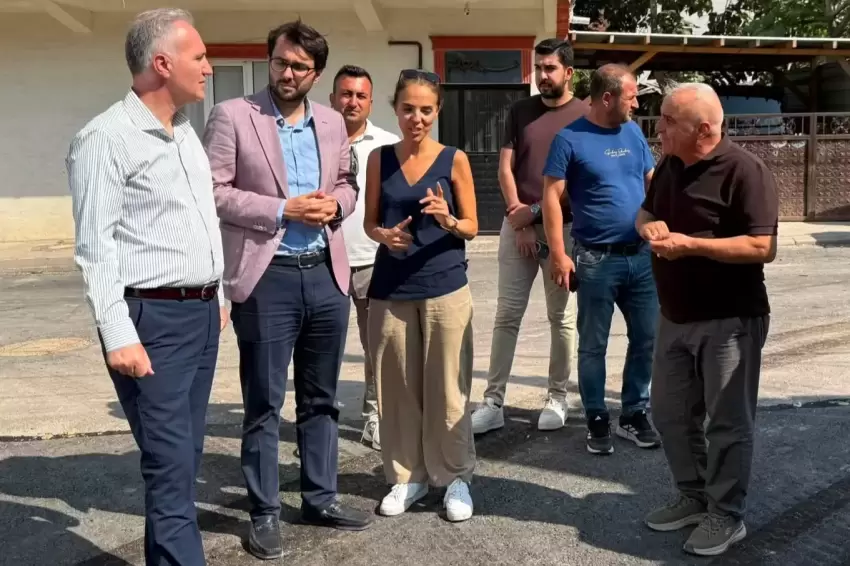 Bursa İnegölde Başkan Taban çalışmaları yerinde inceledi