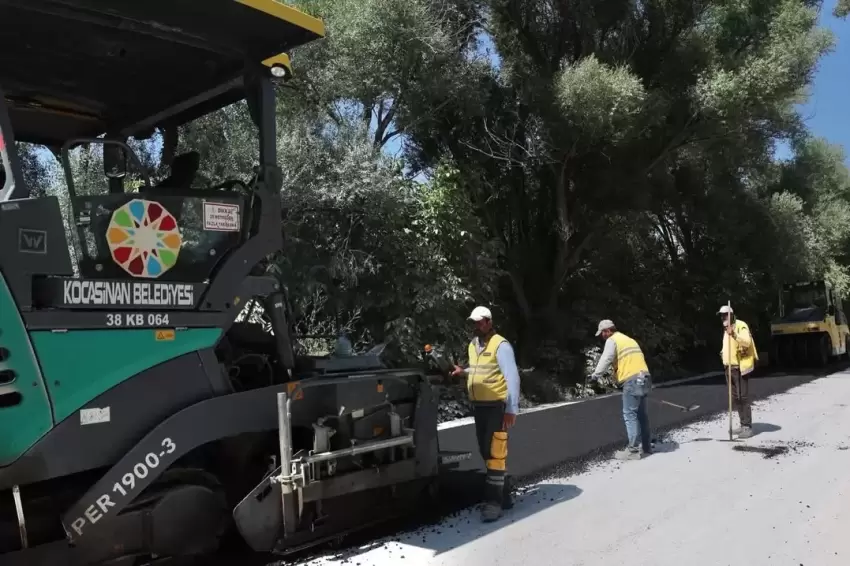 Kayseri Kocasinan Belediyesinden kırsalda yoğun mesai
