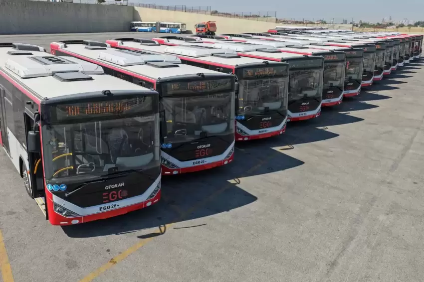 Ankarada toplu taşımaya 15 yeni otobüs