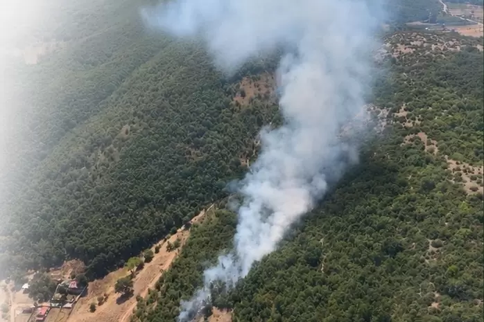Bursa Kestel ve Harmancıkta orman yangını... Havadan ve karadan müdahale sürüyor