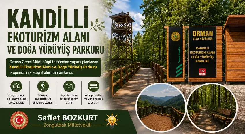 Kandilli Ekoturizm Alanı ve Doğa Yürüyüş Parkuru için ilk adım atıldı