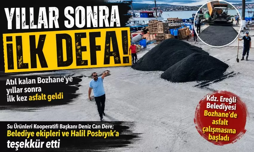 Bozhaneye yıllar sonra asfalt geldi. Başkan Posbıyıka teşekkür