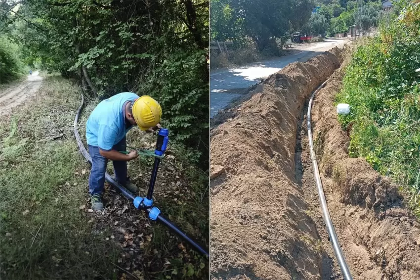 Balıkesir Erdekte içme suyu hatları yenilendi