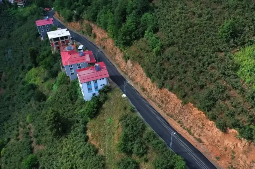Ordu Mesudiyede yol çalışmaları tamamlandı