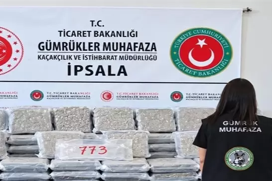 İpsala Gümrük Kapısında 387 kilo skunk ele geçirildi