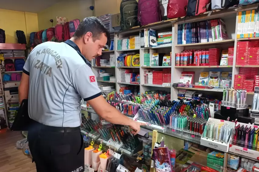 Bursa Karacabeyde kırtasiyelere sıkı denetim