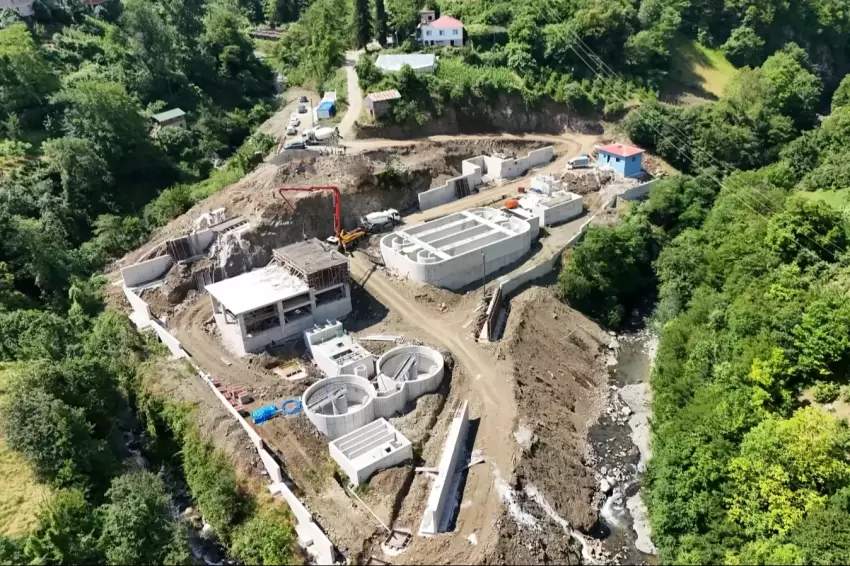Trabzon Düzköy İleri Biyolojik Arıtma Tesisinin yapımı sürüyor