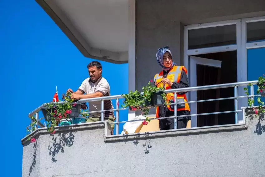 Kocaeli Gebzede komşuluk çiçek açtı