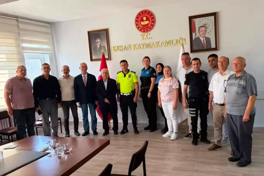 Keşanda mahalle muhtarlarından emniyetli istişare