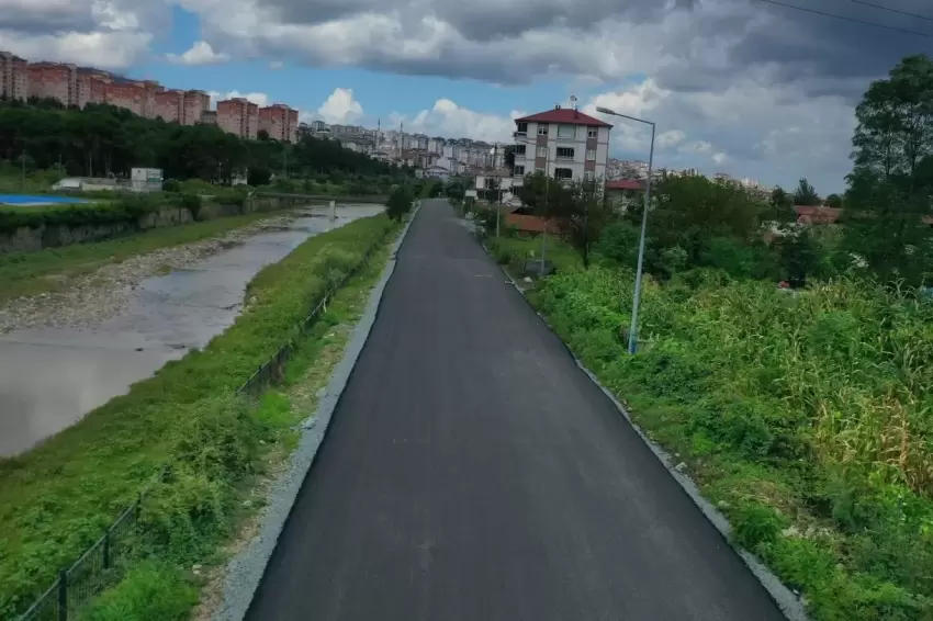 Orduda Eskipazar Yolu sıcak asfaltla yenilendi