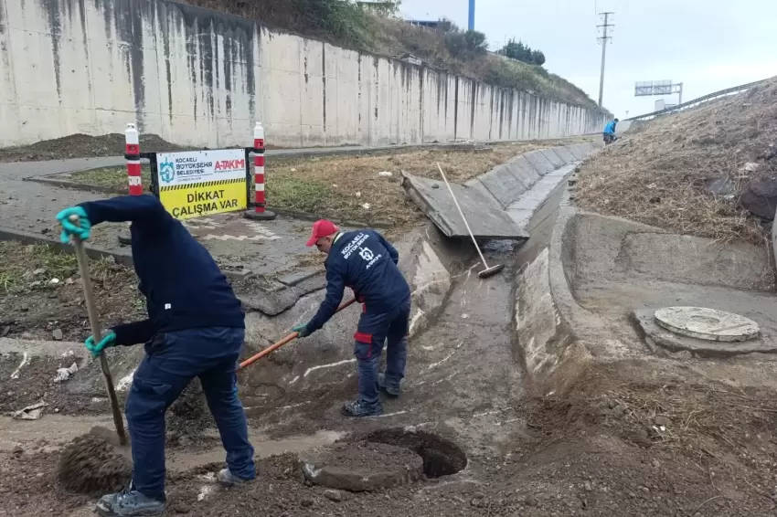 Kocaelide yağışa karşı hızlı ve yoğun mesai