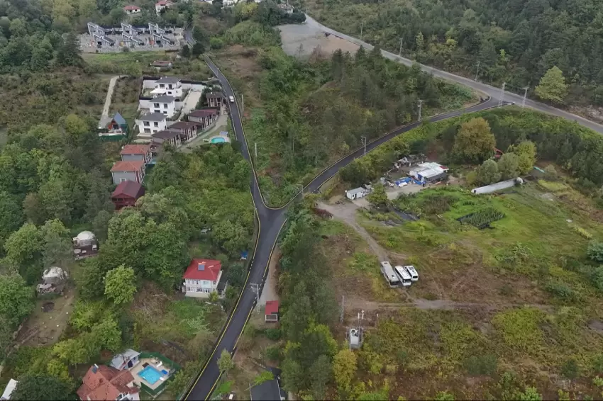 Sakarya Sapancada 10 kilometrelik asfalt mesaisi tamamlandı