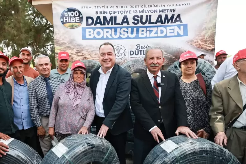 Manisa Salihlide 500 üreticiye damlama sulama desteği