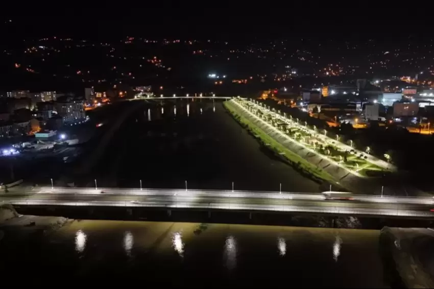 Orduda Melet Köprüsü ışıl ışıl oldu