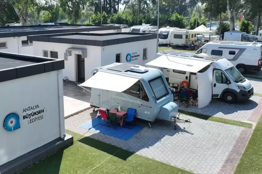 Antalyada Karavan Park tatilcilerin gözdesi oldu